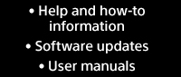 Help and how-to information | Software updates | User manuals