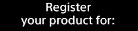 Register your product for: